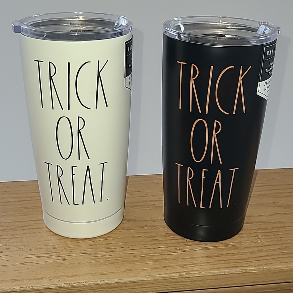 Rae Dunn Halloween Themed Travel Hot/Cold Mugs